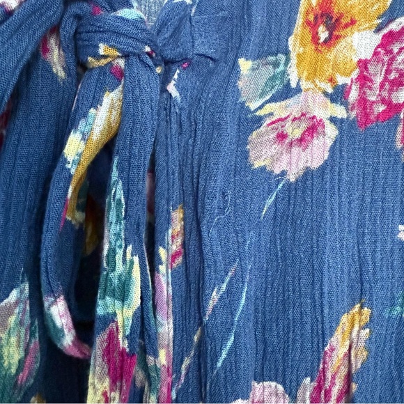 Newbury Kustom Floral Blue Women's Romper - Picture 3 of 8